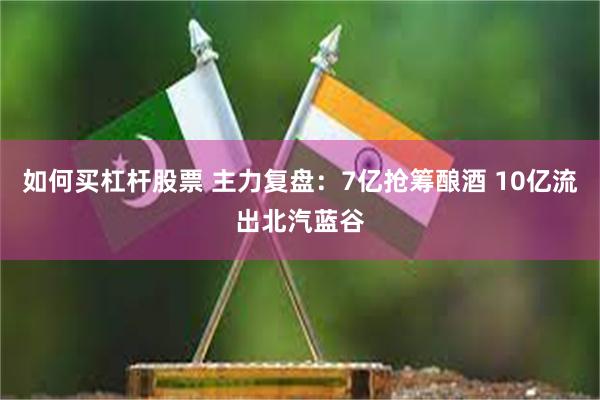 如何买杠杆股票 主力复盘：7亿抢筹酿酒 10亿流出北汽蓝谷