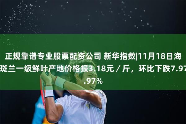 正规靠谱专业股票配资公司 新华指数|11月18日海南斑兰一级鲜叶产地价格报3.18元／斤，环比下跌7.97%